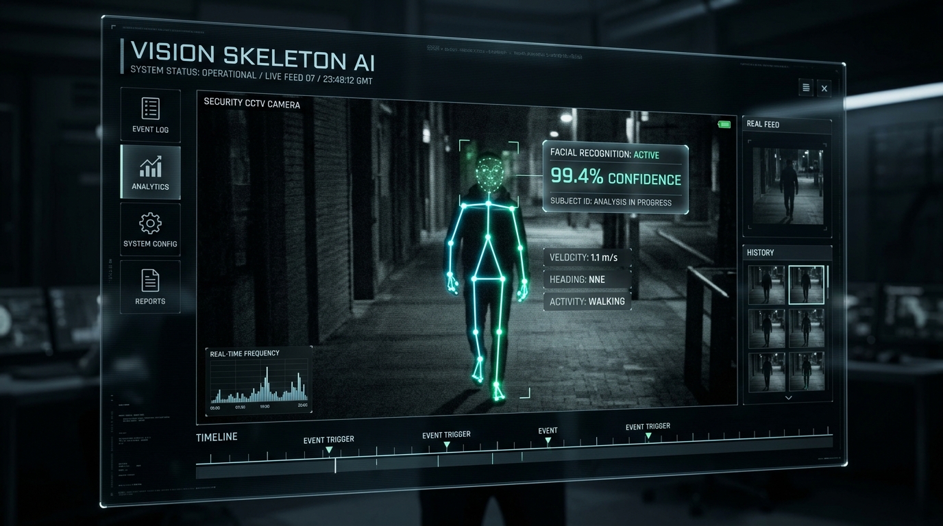 VisionSkeleton AI Gece Görüşlü İskelet ve Biyometrik Analiz